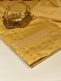 Yellow Woven Festive Suit