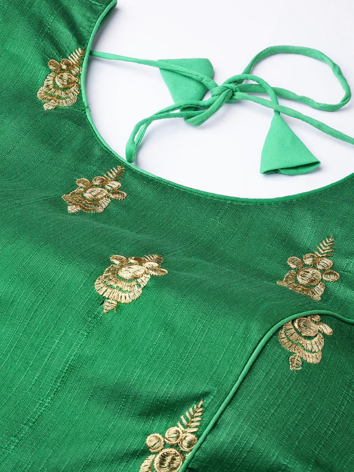 Digital Print Lehenga with Banarasi Dupatta and Embroidered Blouse