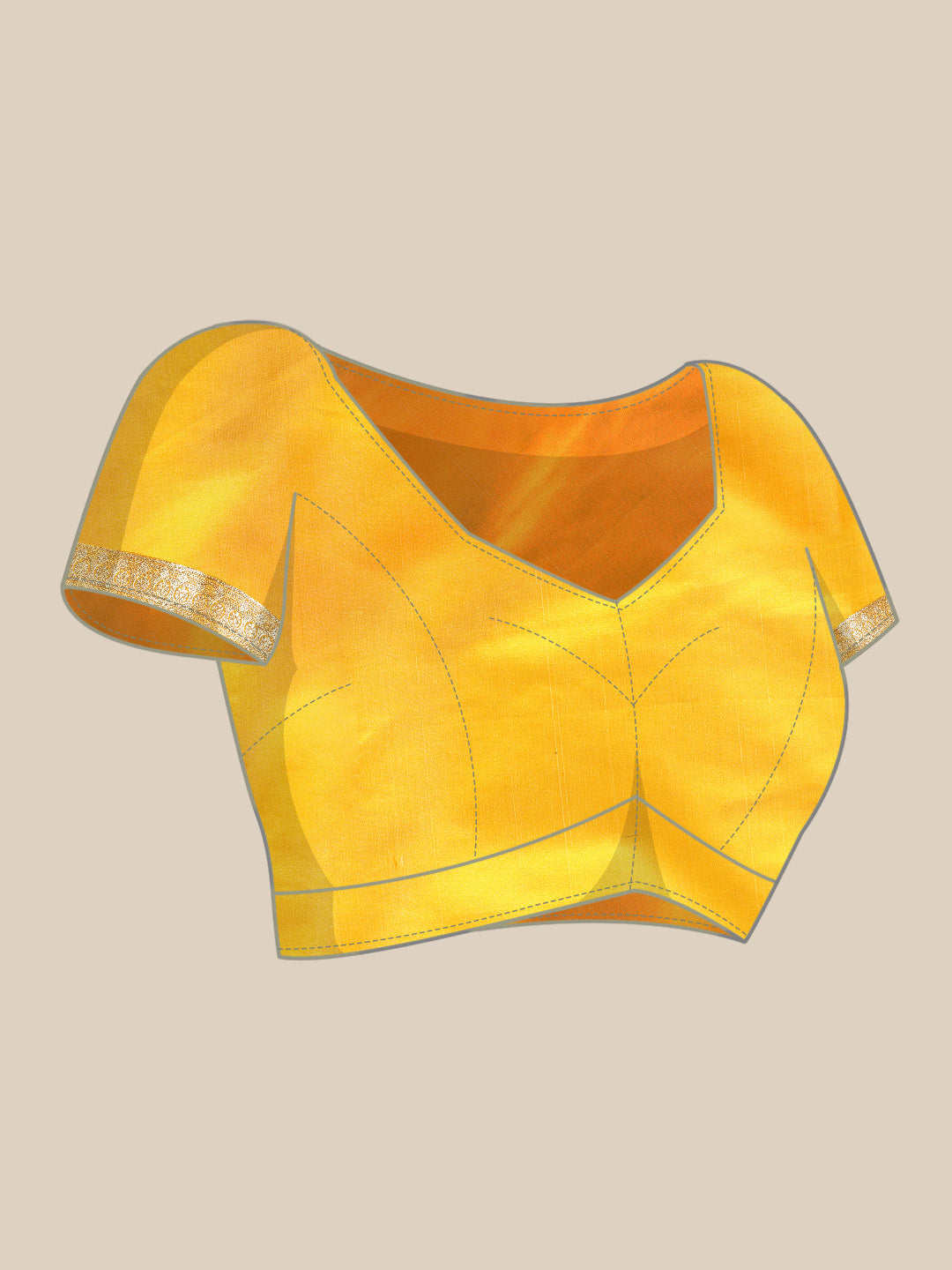 Haldi Yellow Gharchola Checked  Zari Banarasi Traditional Silk Saree