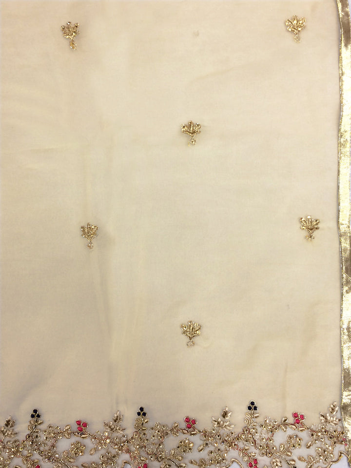 Banarasi Woven Gown with Zari Embroidered Dupatta