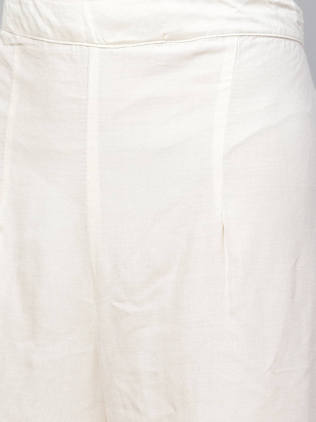 Hand Painted Jute Cotton Kurta Pallazo Set with Stylised Sleeve and striped pattern
