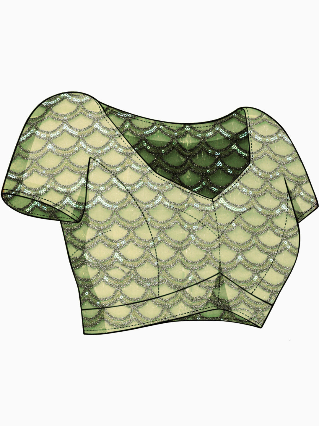 Ombre Resham Embroidered saree with Allover Sequinned Stripes