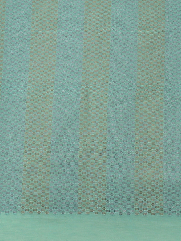 Handloom Chanderi Saree with Abstract woven pattern and a contrast border