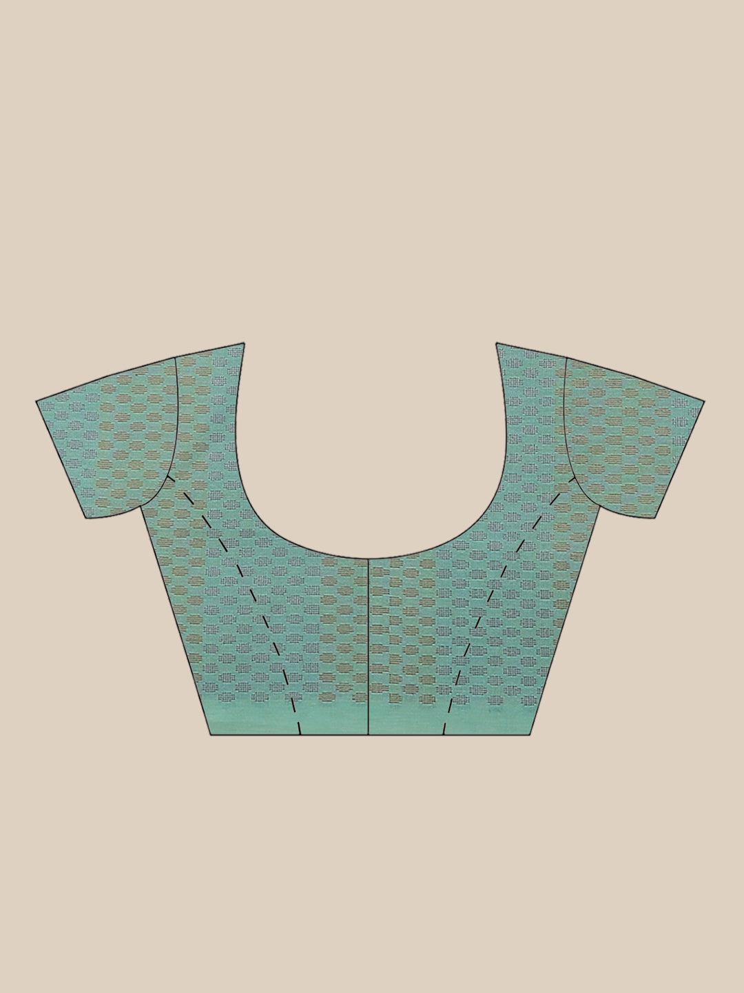 Handloom Chanderi Saree with Abstract woven pattern and a contrast border