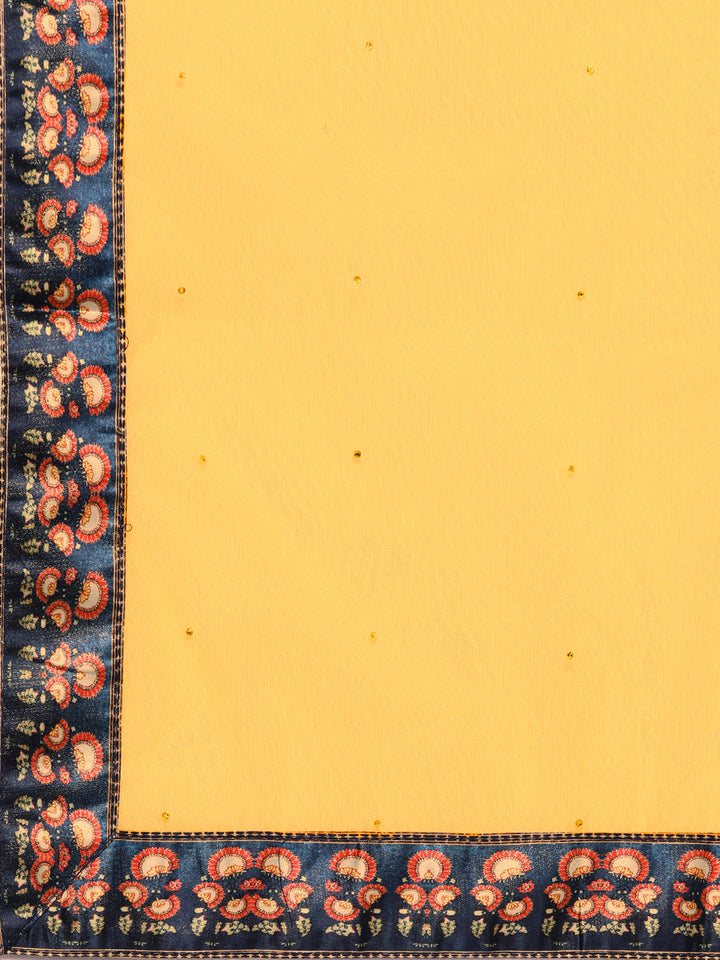 Semi-stitched Digital Print Lehenga Set