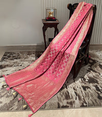 Graceful Pink Silk Saree