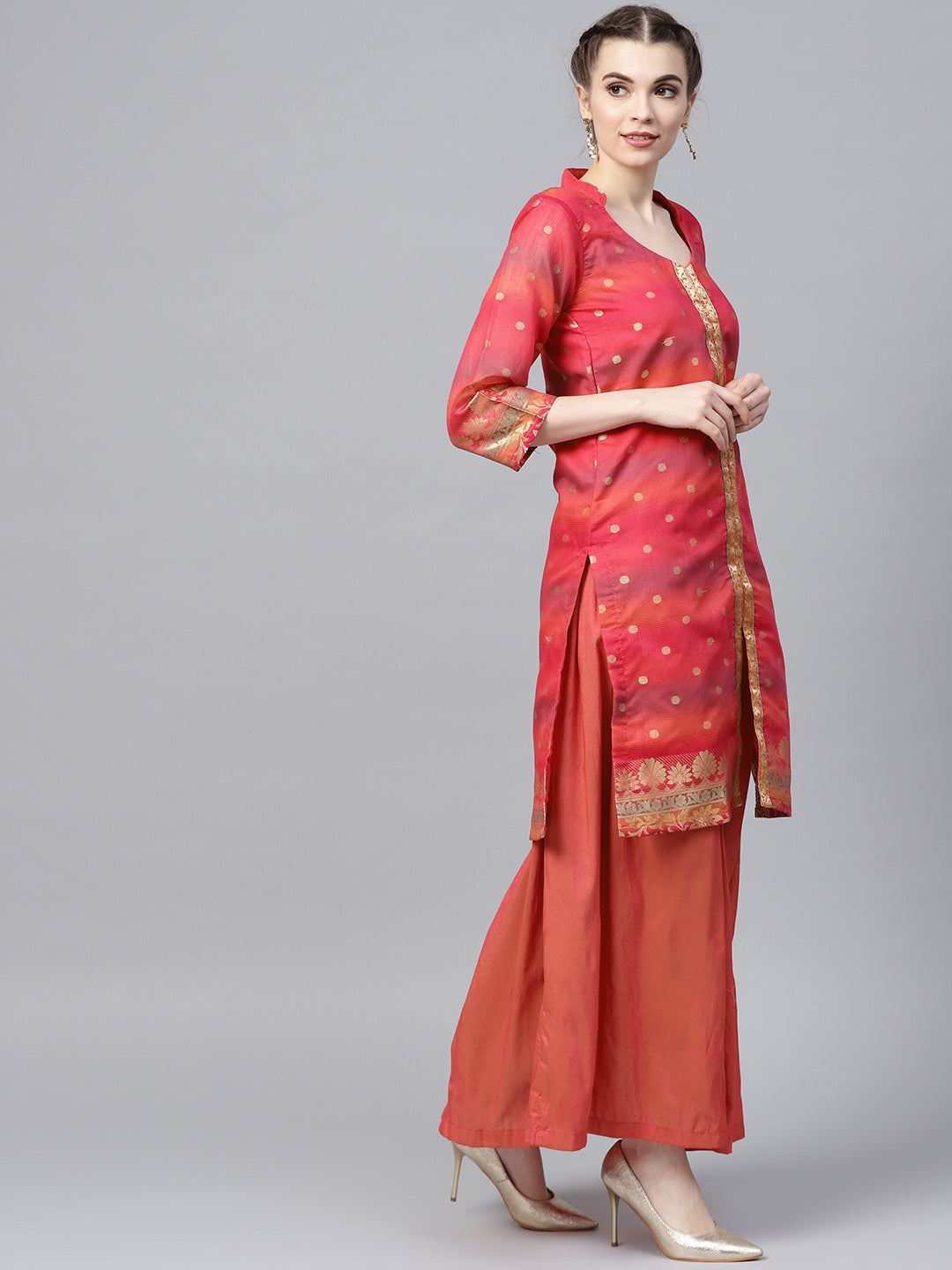 Banarasi Handloom Dress Material with Zari Resham Weaving