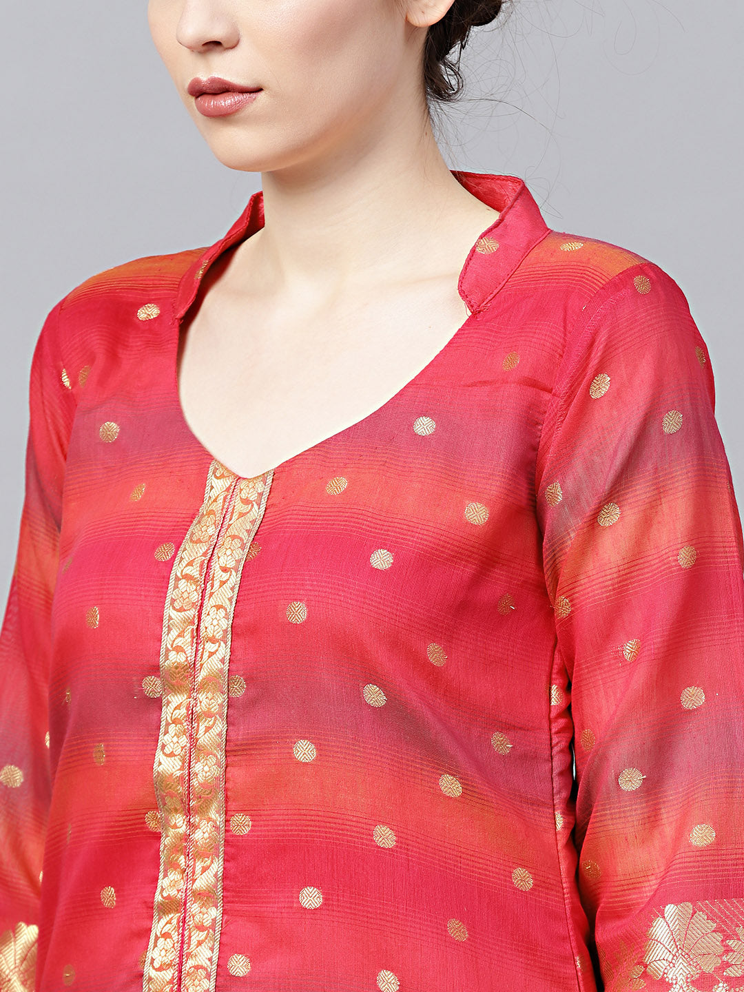 Banarasi Handloom Dress Material with Zari Resham Weaving