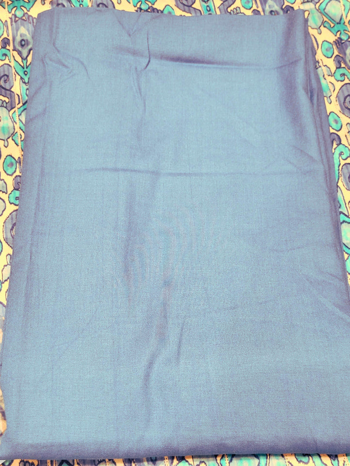 Summer Pastel Suit Dupatta with Tropical Pattern and Zari Resham Embroidered Neck line