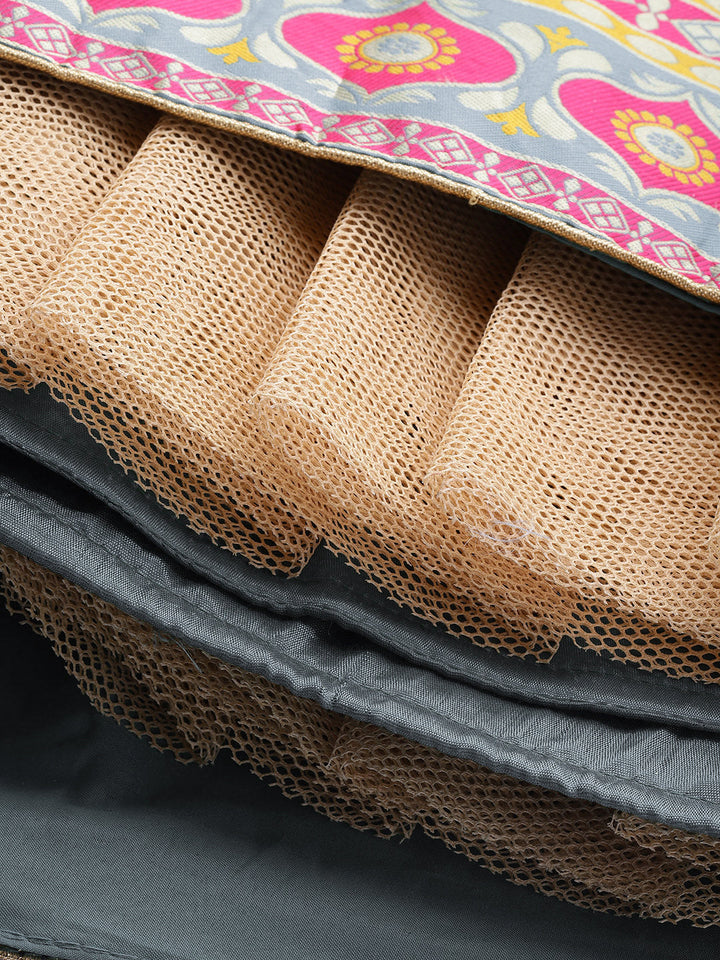 Grey Banarasi Brocade Silk Lehenga with Zari & Resham Weaving