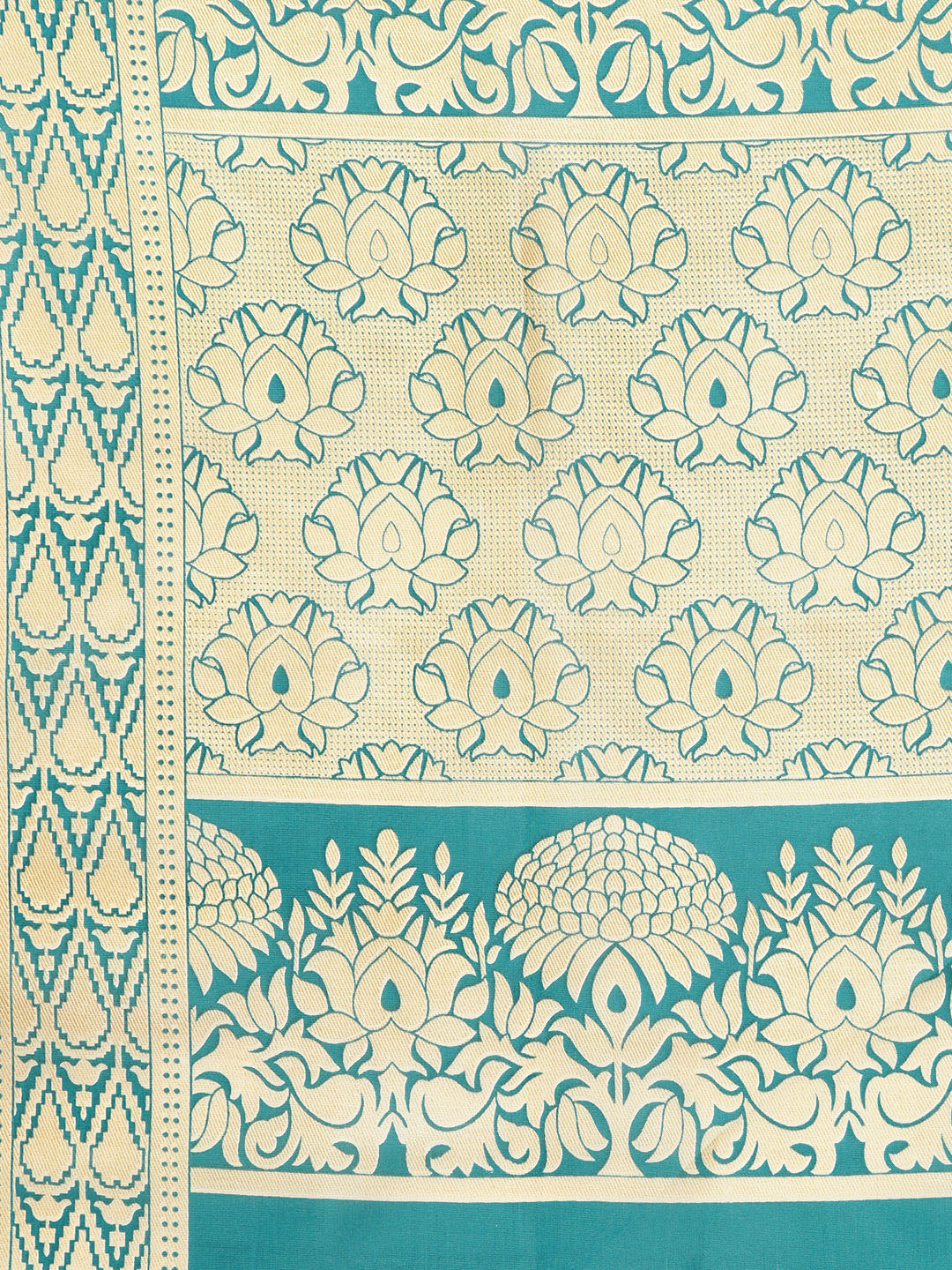 Patola Silk Floral Print Half-And-Half Bhagalpuri Saree