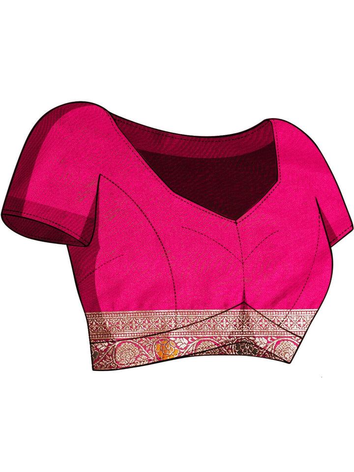 Handloom Banarasi Brocade Handloom Silk saree with Meenakari Weaving, Paisley Border