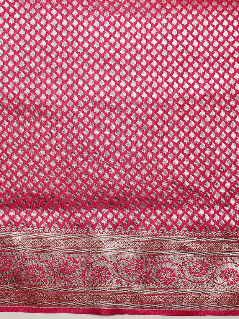 Traditional Handloom Banarasi saree with Intricate Zari Weaving