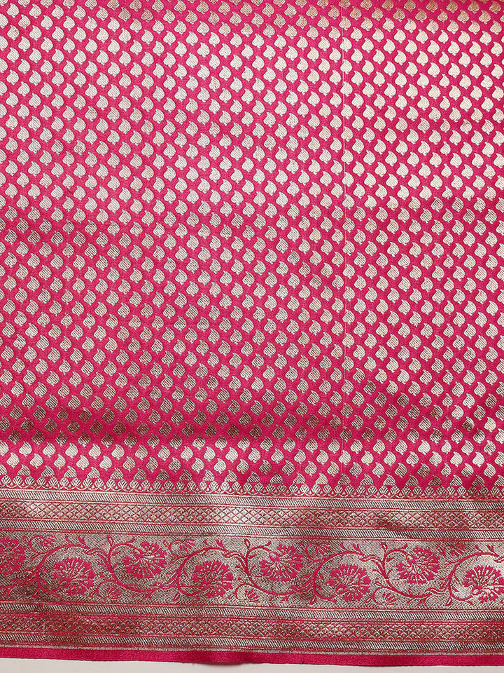 Traditional Handloom Banarasi saree with Intricate Zari Weaving