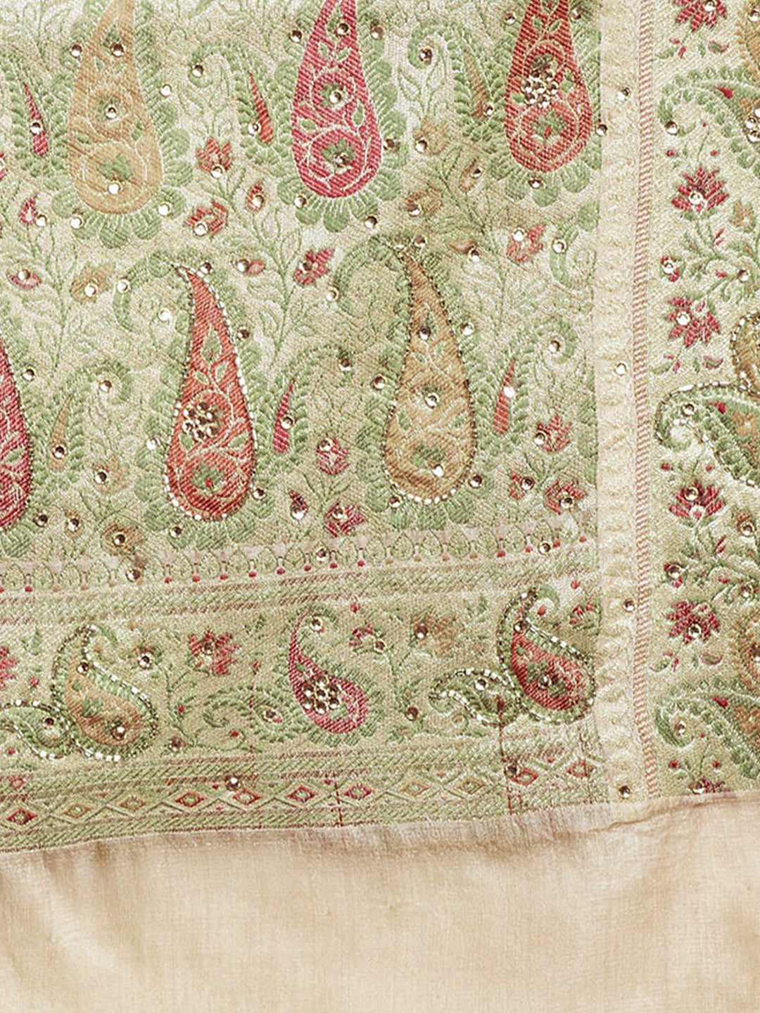 Tussar Silk Embroidered Saree with Traditional Meenakari Weaving