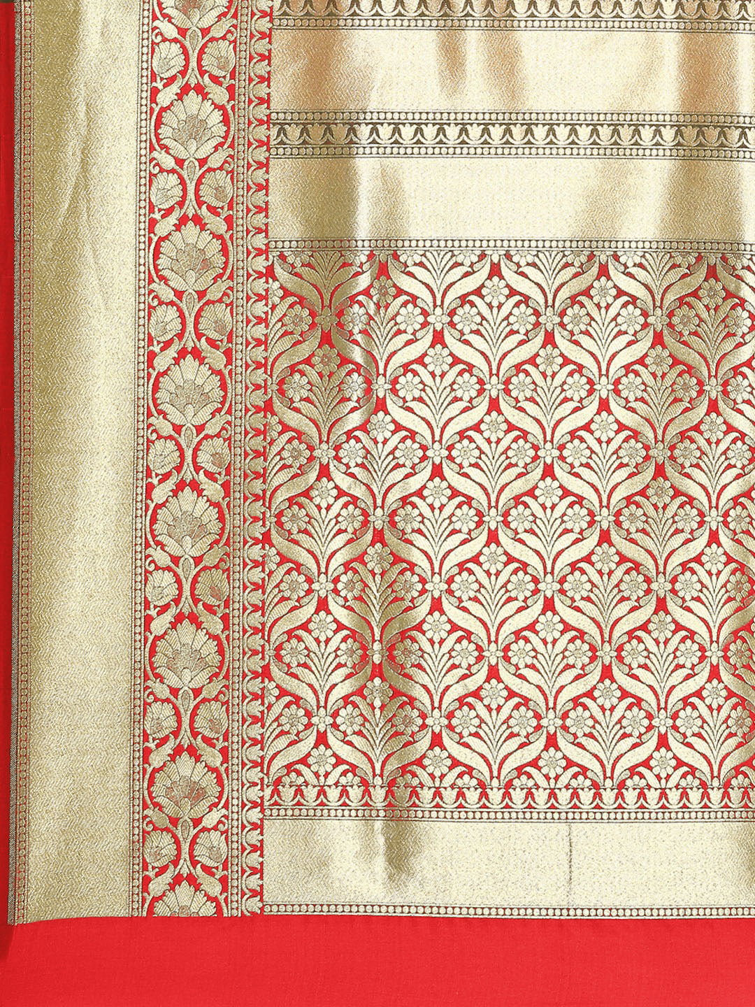 Orange Woven Design Handloom Banarasi Art Silk Saree