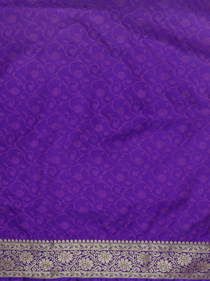 Orange Jamdani Banarasi Silk Saree