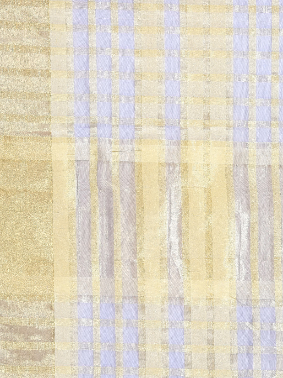 Zari Woven Chanderi Saree with Gharchola Checkered Pattern
