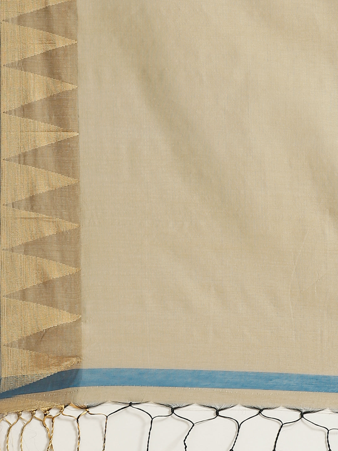 Deep Blue Venkatgiri Heritage of India Saree with Temple Weaving Border & Tassels