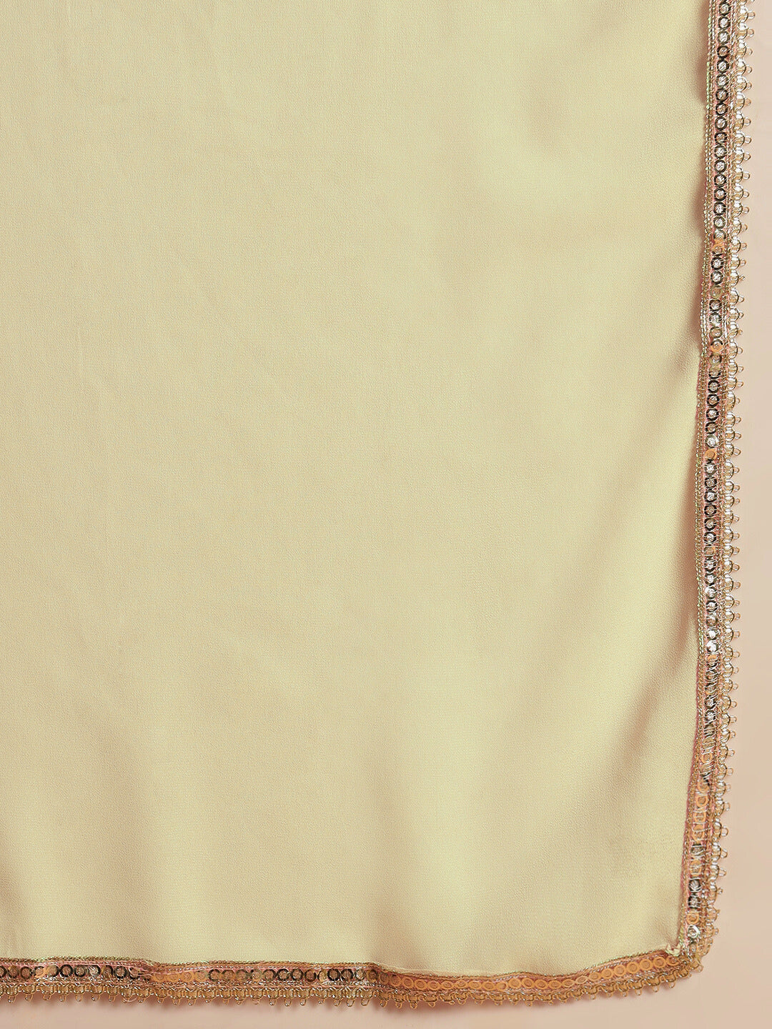 Kantha Thread Embroidered Kurta Set with Mirror Embellishments & Afghani Salwar