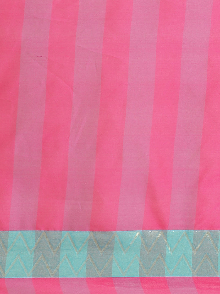 Mangalagiri Chanderi Silk Saree with Bright Checkered pattern and Zari Pallu