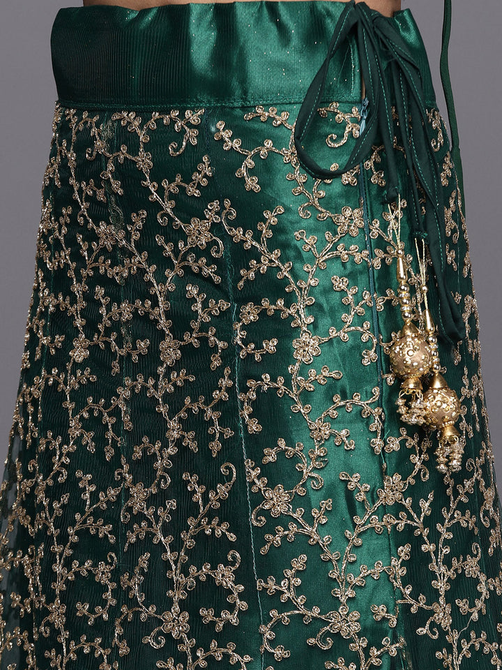 Jaal Gold Kasab Zari Embroidery Lehenga Choli Set
