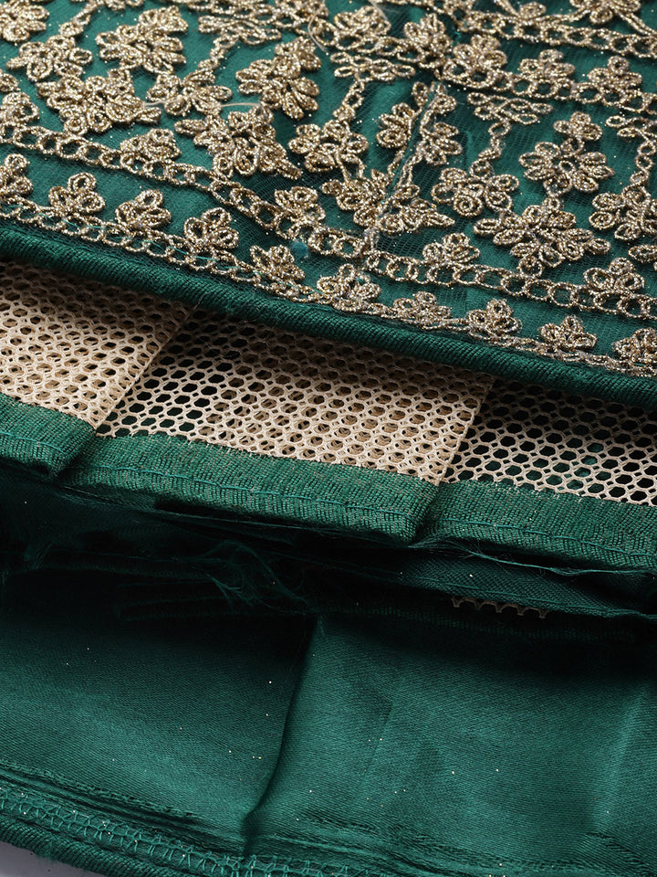 Jaal Gold Kasab Zari Embroidery Lehenga Choli Set