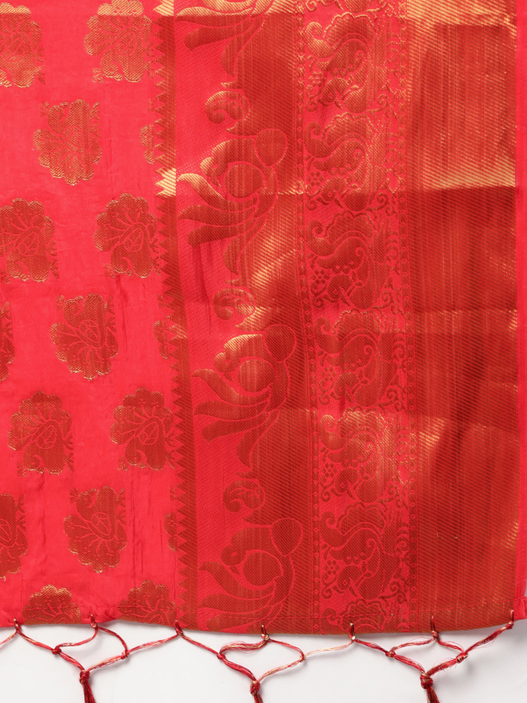 Rose Pattern Digital Print Lehenga with Banarasi Dupatta