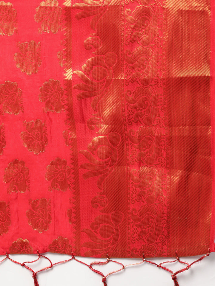Rose Pattern Digital Print Lehenga with Banarasi Dupatta