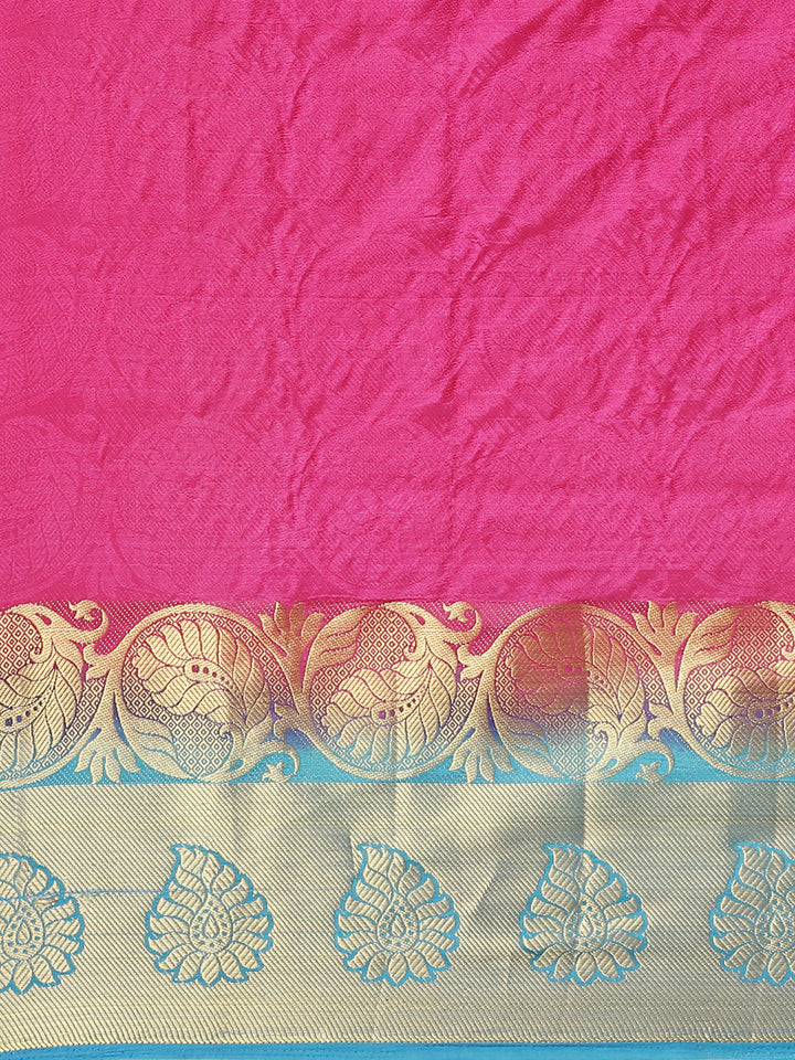 Banarasi Heritage Self Embossed Saree with Gold Zari, Paisley Motifs & Ombre dyeing