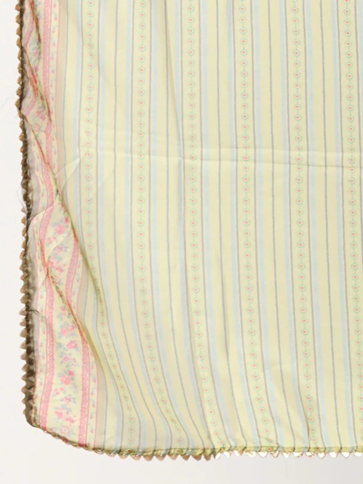 Anarkali Kurta Set with Resham Floral Embroidery & Gota Patti Dupatta