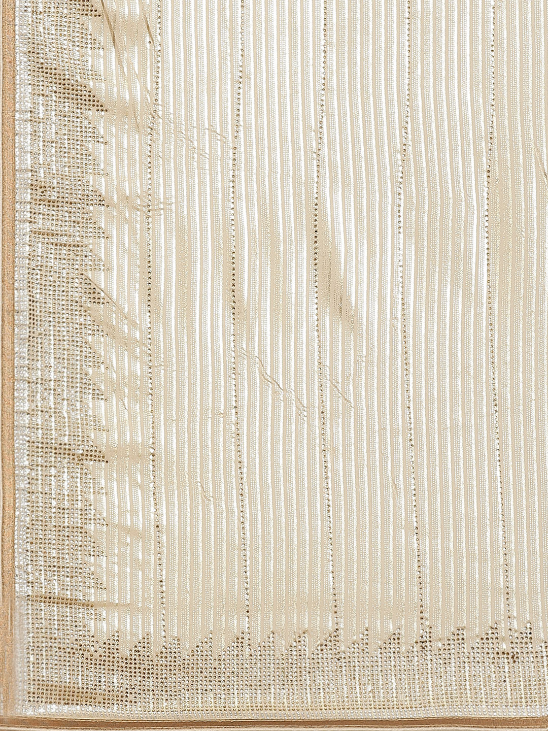 Golden Shimmer Georgette Cocktail Saree with Foil Print & Heavy Swarovski Work