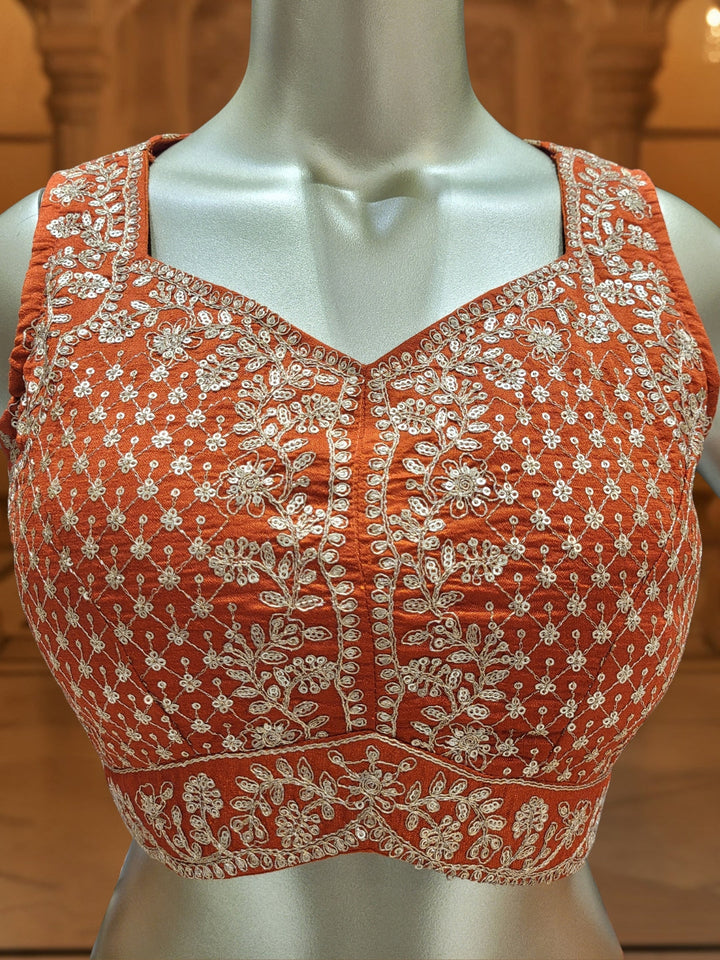 Kalidar Silk Chinon Lehenga with Intricate Sequin & Zari Embroidered Floral Patterns