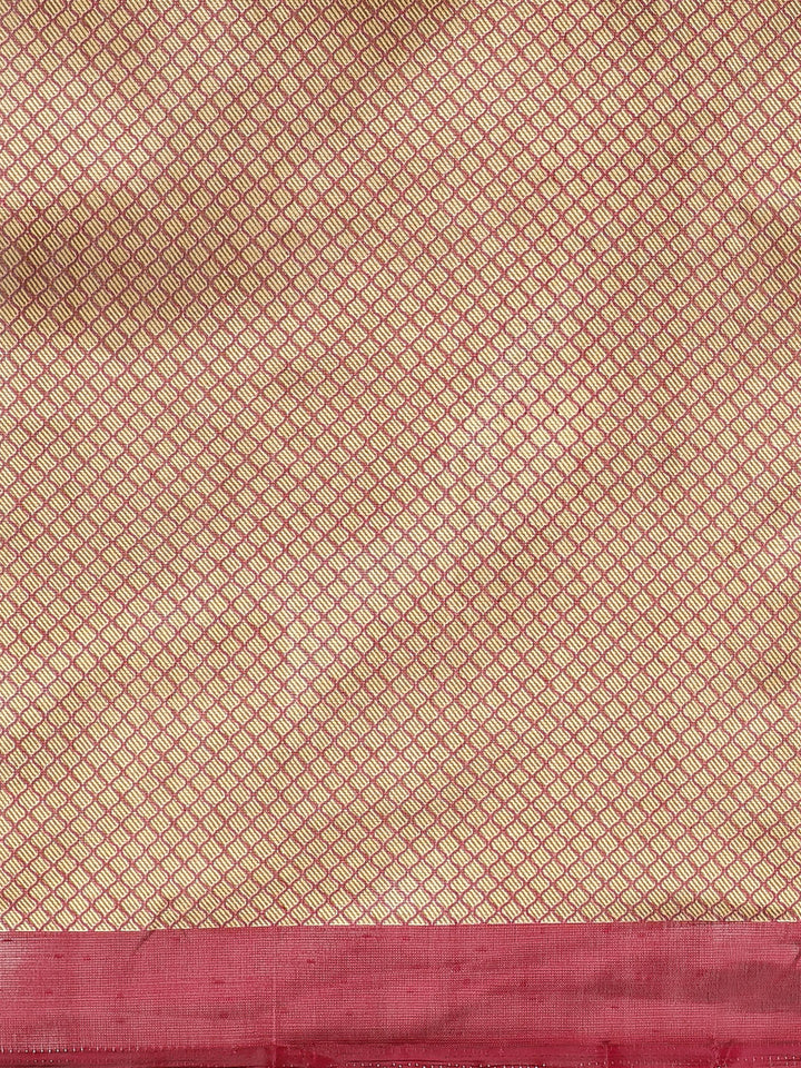 Bhagalpuri Silk Printed Saree with Animal Motifs