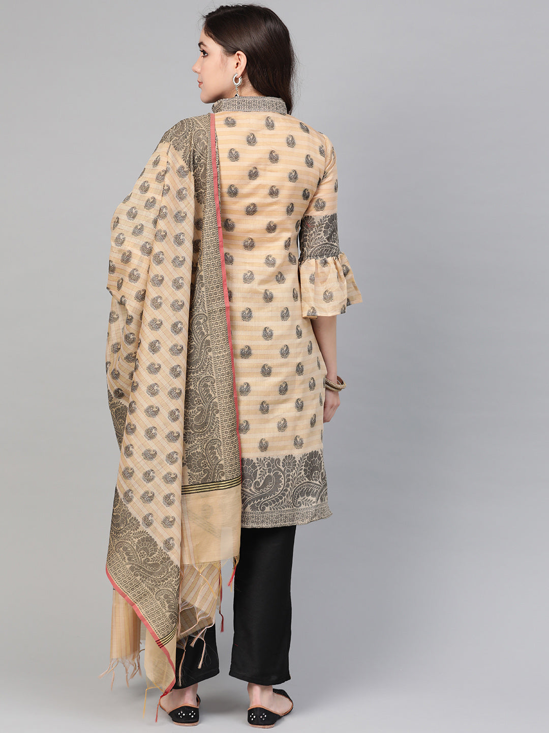 Banarasi Handloom Dress Material with Zari Resham Weaving
