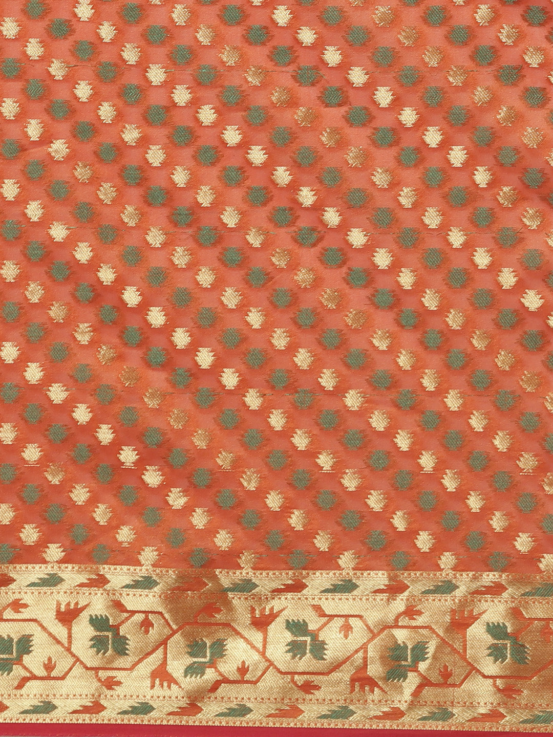 Banarasi Heritage of India Saree with Gold Zari &  Resham Weaving in Geometrical Pattern