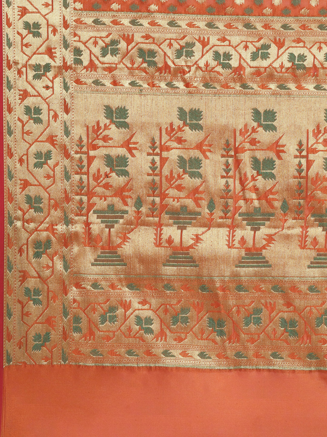 Banarasi Heritage of India Saree with Gold Zari &  Resham Weaving in Geometrical Pattern