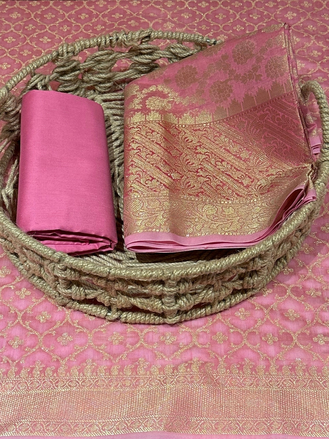 Pink Woven Elegant Suit