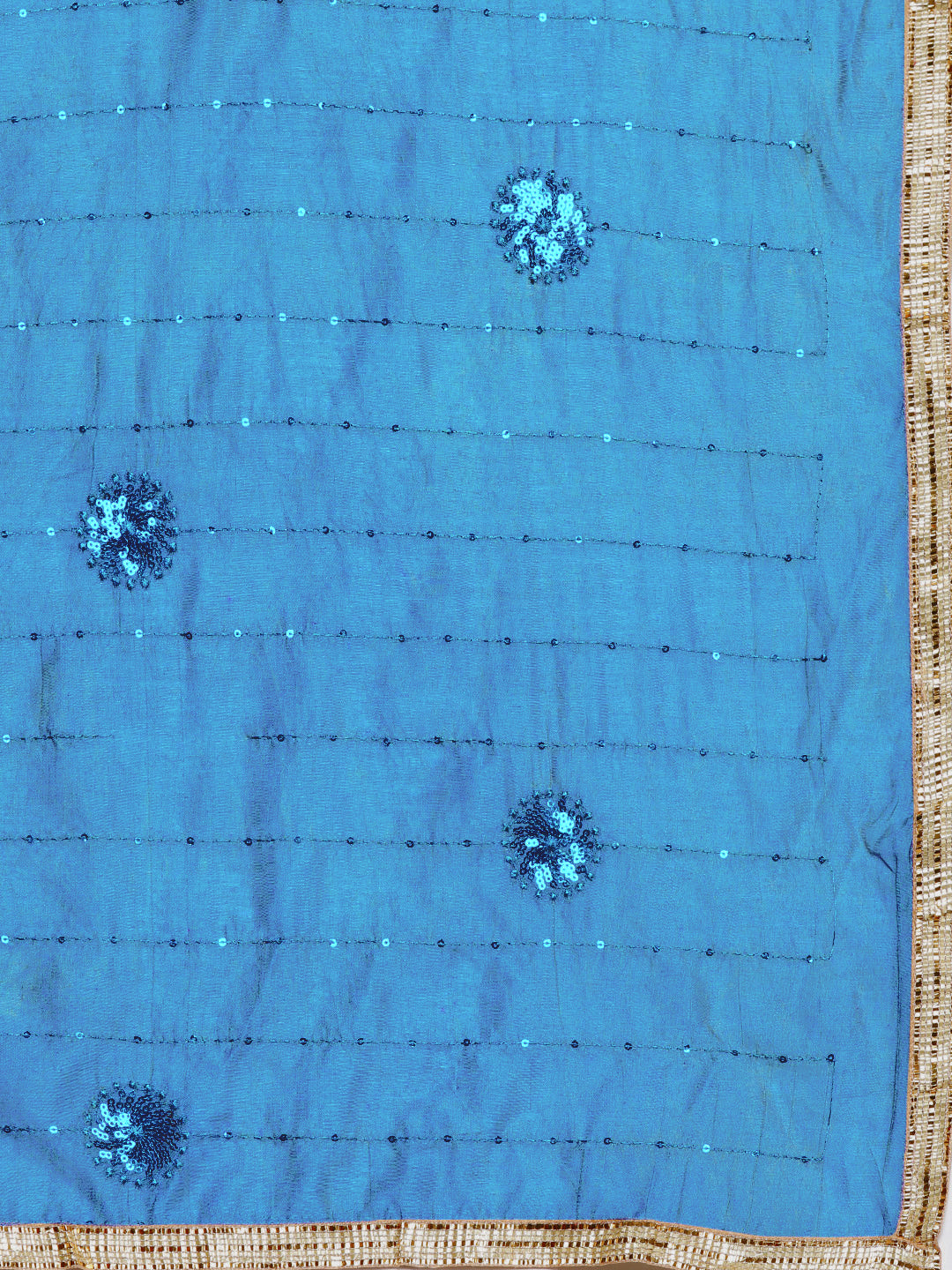 Unstitched Cotton Gota Embellished Dress Material Set & Dupatta