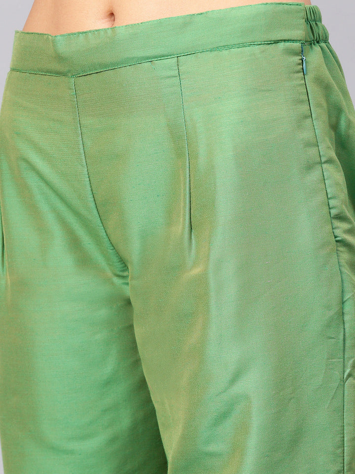 Banarasi Kurta Set with Handloom Dupatta and Pallazos