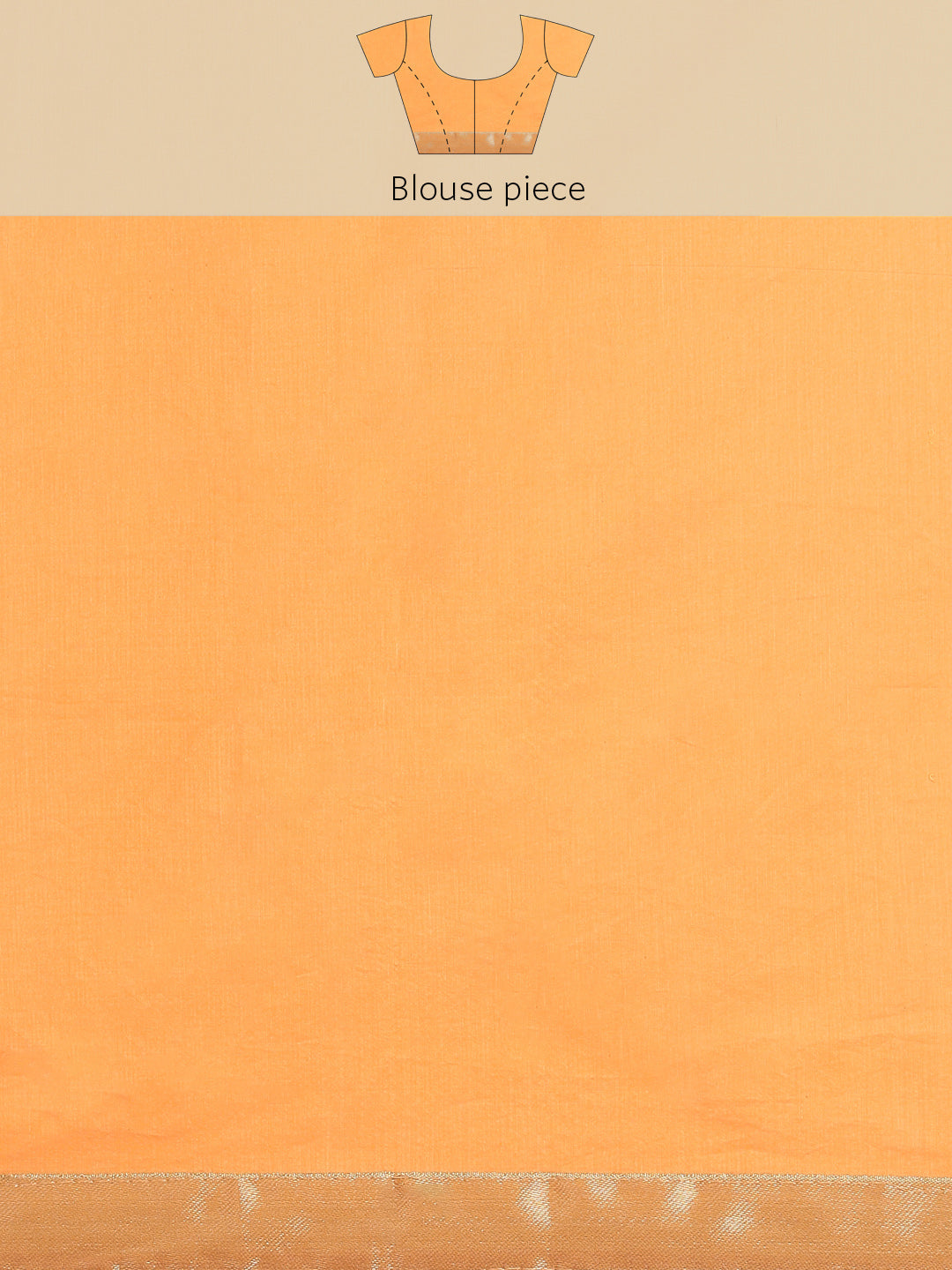 Orange Paisley Resham Thread Embroidery Cotton Tussar Saree