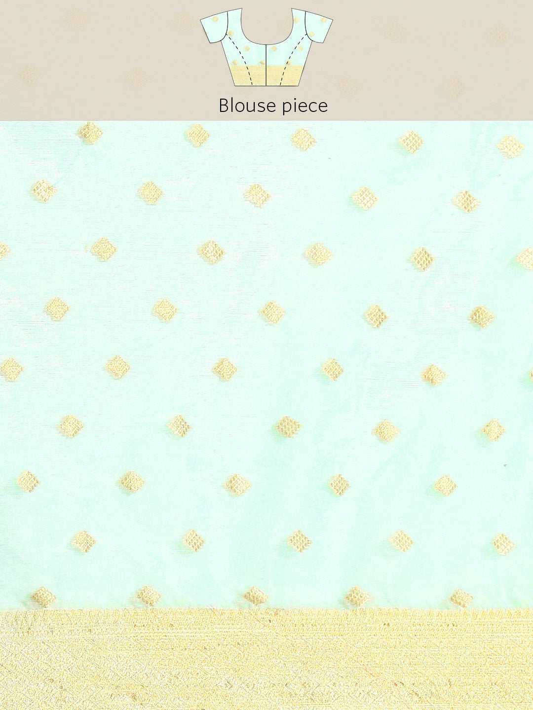 Blue Banarasi Floral Zari Woven Silk Saree With Contrast Border Blouse