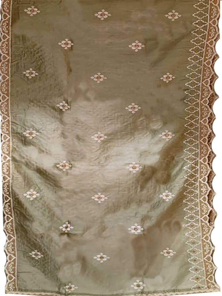 Chikankari Resham Embroidery Semi-stitched suit with Lace Dupatta