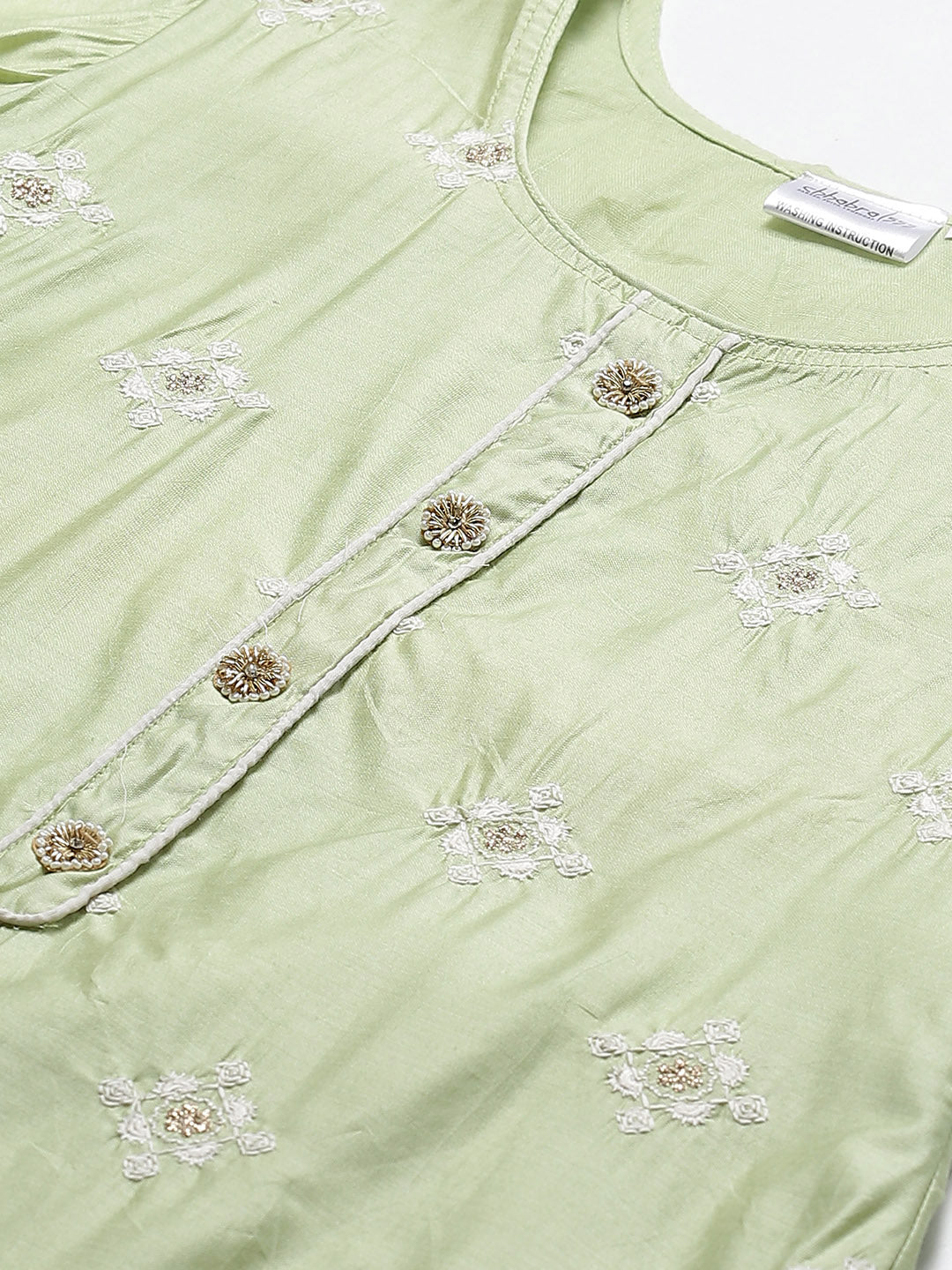 Chikankari Resham Embroidery Semi-stitched suit with Lace Dupatta