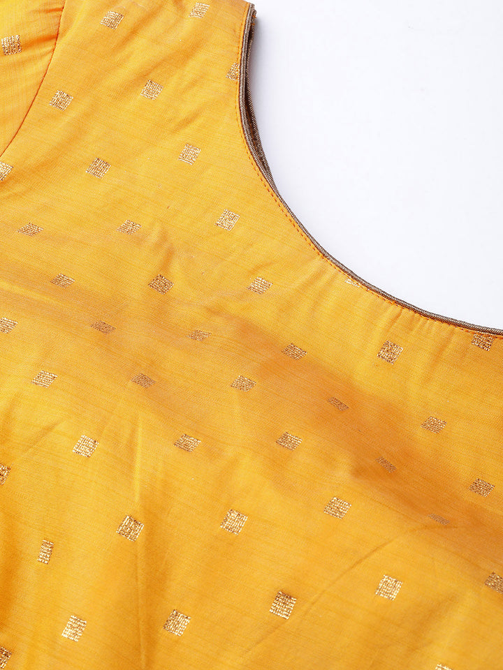 Banarasi Woven Kalidar Semi-stitched Lehenga
