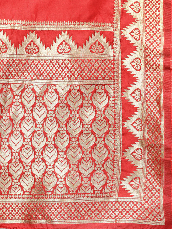 Banarasi Woven Kalidar Semi-stitched Lehenga