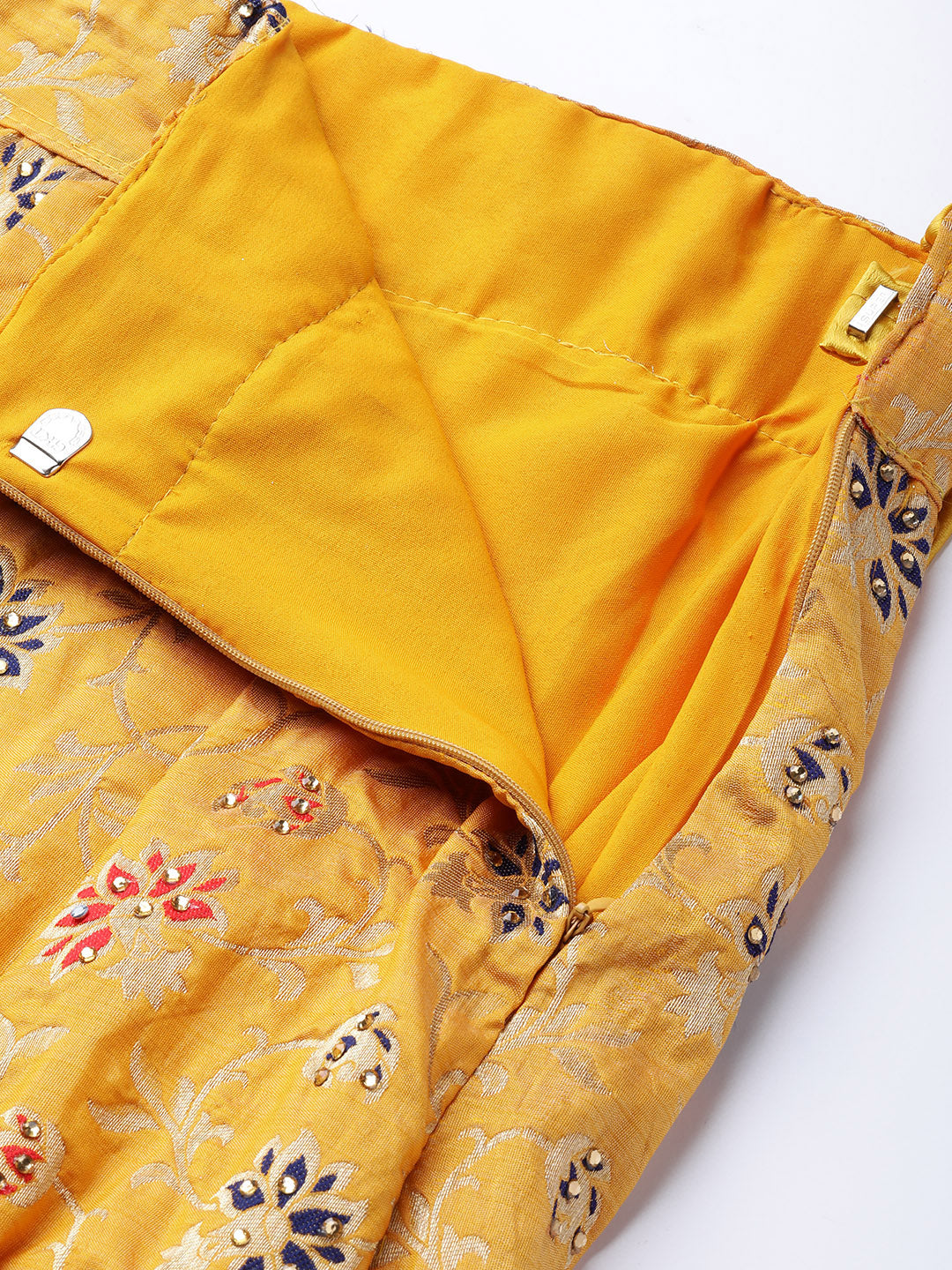 Banarasi Woven Kalidar Semi-stitched Lehenga
