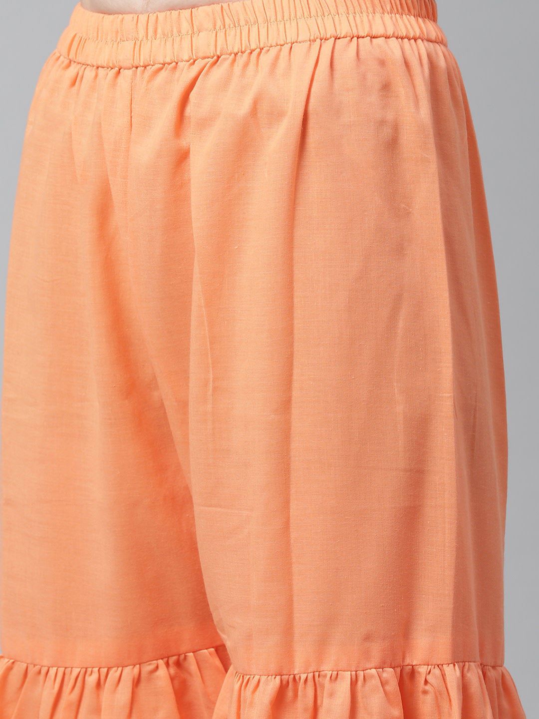 Pastel Cotton Stitched Suit Dupatta with Resham Floral Embroidery and Dupatta