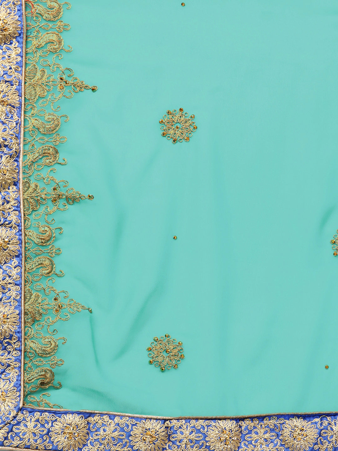 Ombre Kalidar Lehenga set with Floral Zari embroidery