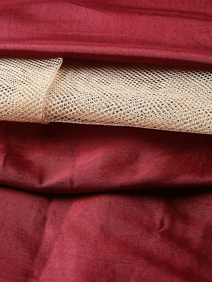 Georgette Anarkali Cocktail Gown with Batwing Sleeves